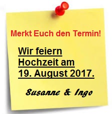 Save-the-date als Post it